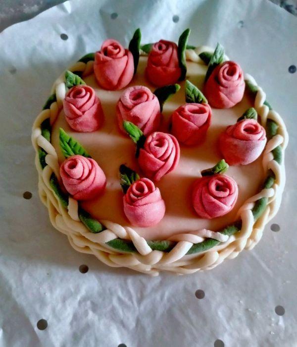 玫瑰花蒸蛋糕的做法