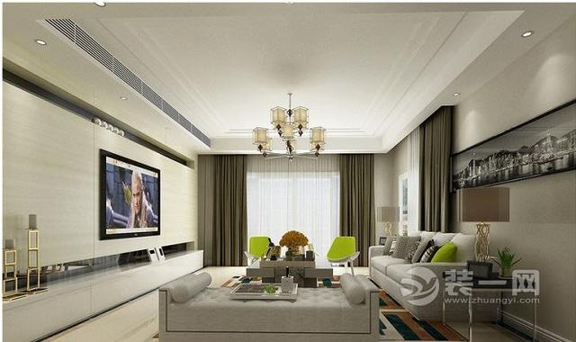 广州中海蓝湾-145平米三居室现代风格装修案例，简洁大气