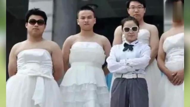 男生穿婚纱