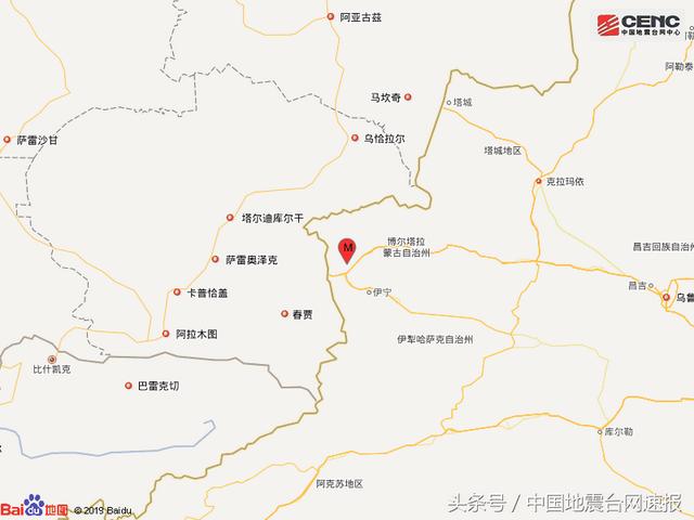 新疆伊犁州霍城县发生5.0级地震