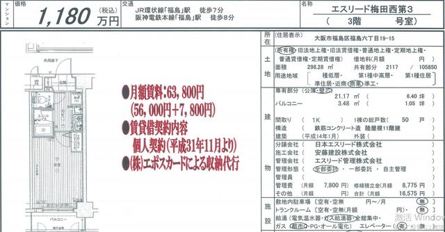 「日本大阪转售」福岛长租公寓+梅田商圈公寓