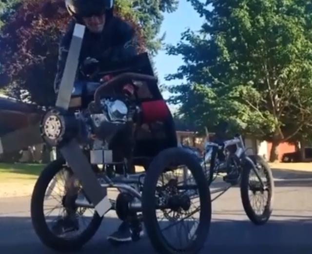 大学生发明螺旋桨三轮车，时速可达100千米，汽车都甘拜下风