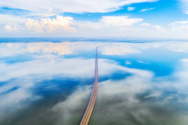 之镜|南京天空之镜石臼湖 这才是碧水共长天一色