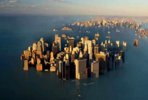 海平面上升66米后中国会消失哪些一线城市？