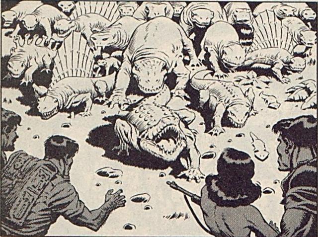 經(jīng)典游戲《恐龍快打》漫畫(huà)最陰暗的章節(jié)，整個(gè)部落被藥物變成章魚(yú)