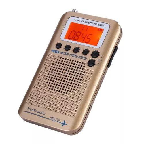 便携式FM / AM / SW / VHF及航空频段全频段LCD收音机HRD-737测评