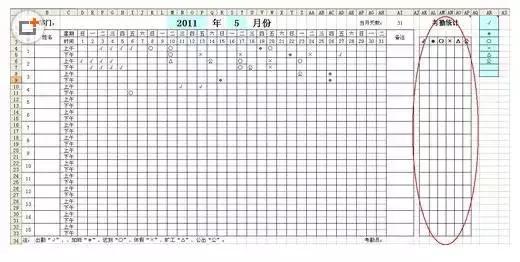 Excel如何快速制作考勤表