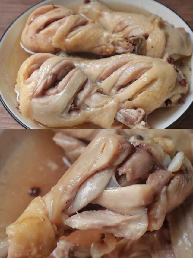 高端的食材要用最簡單的做法，只需兩步即可做出椒鹽蒸雞腿