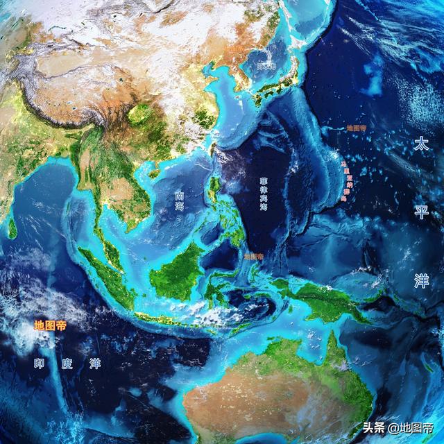 西太平洋世界地图