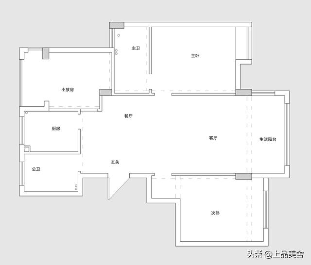 120平新中式风，卧室一长排衣柜，不仅收纳强，还显得很整体协调