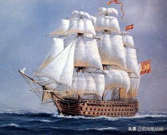 十八世纪末最强大的战舰，拥有一百三十六门大炮的至圣三位一体号