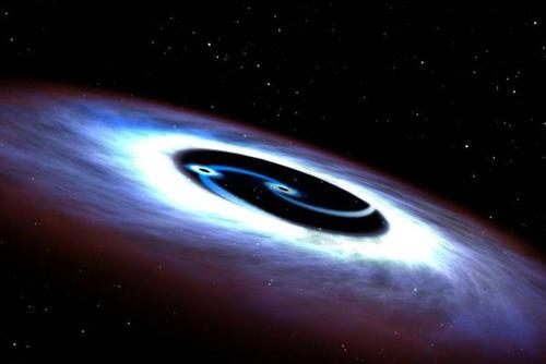 形象的比喻就是类星体就是”发动机“喷嘴，黑洞就是吸气口