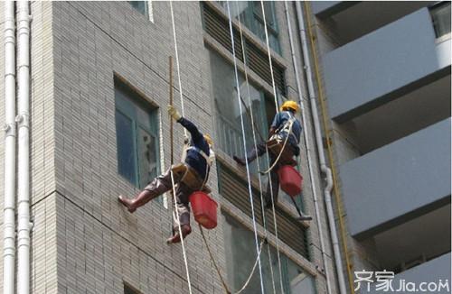 锦砖条砖外墙清洗方案