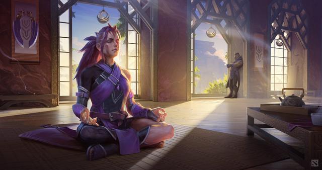 双刀和名字体现了中国风？《DOTA2》女法师来得有点帅