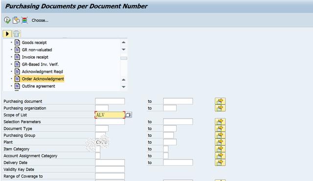 「SAP技術」SAP ME2N報表能按'order acknowledgement'查詢PO