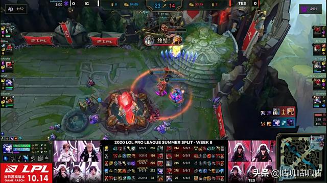 战胜|IG直落两局战胜TES，收获忍界大战的胜利