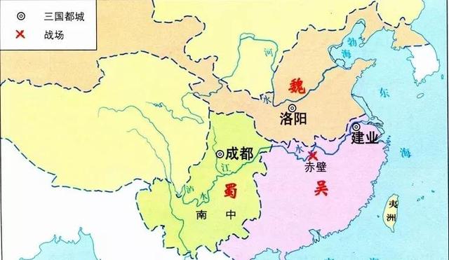 三国鼎立的详细地图