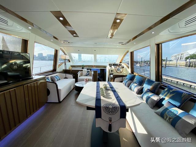2020游艇展：普西尼璟650豪华游艇，艺术感十足的景泰蓝装饰工艺