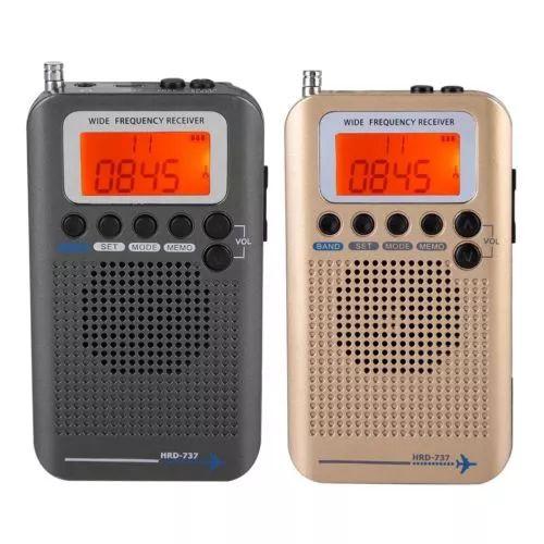 便携式FM / AM / SW / VHF及航空频段全频段LCD收音机HRD-737测评