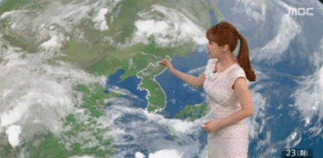 "韓國朝鮮"的天氣預(yù)報女主持對比太強(qiáng)烈，為"收視率"不擇手段