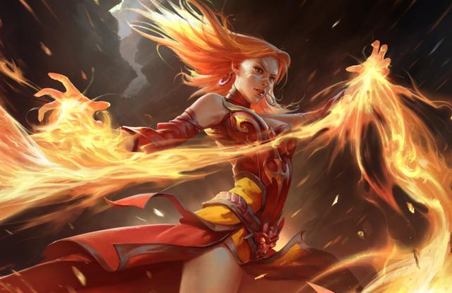 DOTA2饰品鉴赏——莉娜魔导师炽魂