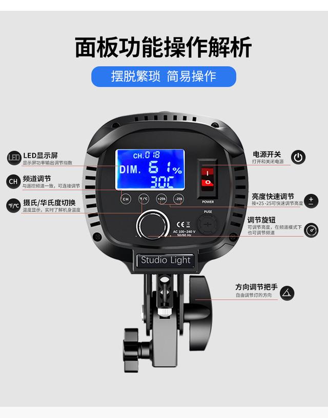 圖立方SK180W攝影燈常亮補光拍攝打光燈美顏淘寶服裝直播燈太陽燈