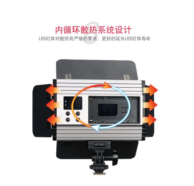 led攝影燈機頂攝像燈外拍相機補光燈影視拍照婚慶常亮燈桌面打光