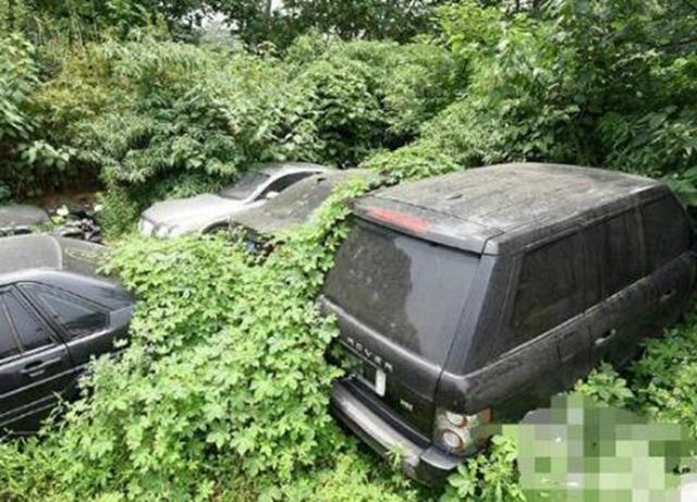 野外惊现豪车“坟厂”，奔驰路虎遍地都是，百万豪车说烧就烧