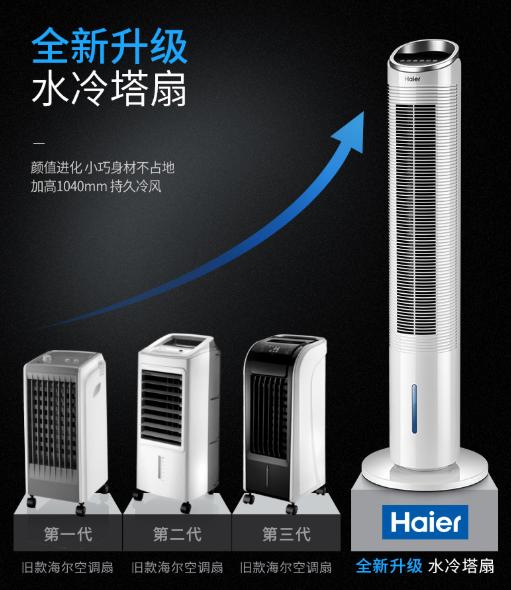 海尔新一代无叶空调风扇，让你清爽一整夏，家里必备的降暑神器