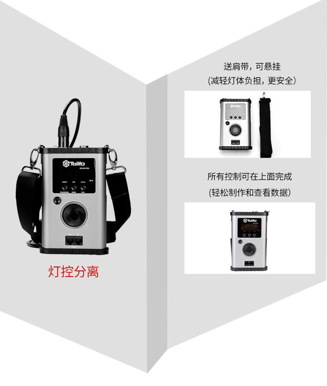 led贴片灯摄影灯 摄像灯外拍灯影视灯电影灯演播灯灯孔分离背挂式