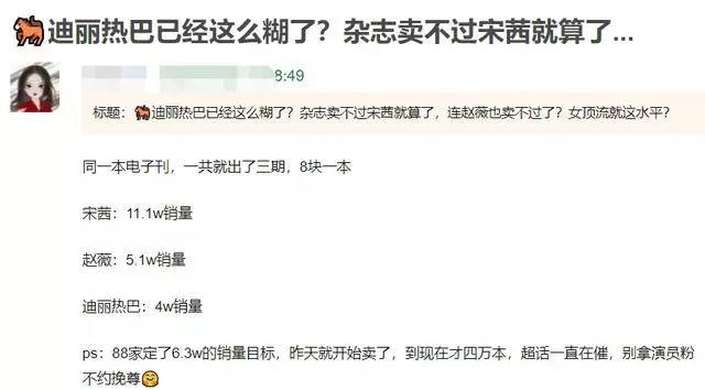 热巴元气大伤失去流量？粉丝喊话每人至少买五本今天说说娱乐圈