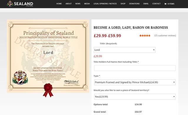 爸爸花了几百块给闺女买爵位，在欧洲，花钱还能租个国家当国王