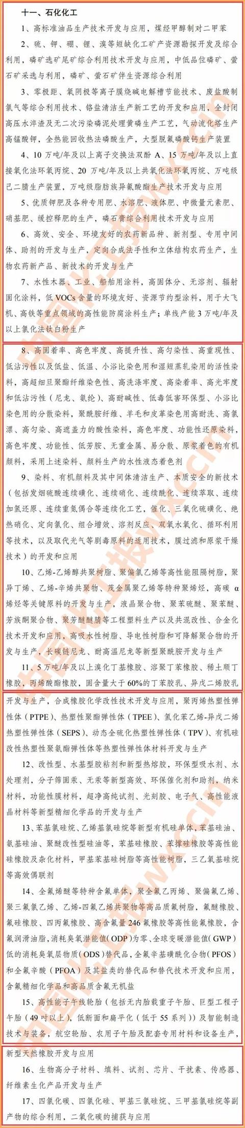 定了！化工产业面临这些调整：国家鼓励17大类，限制13大类，淘汰10大类