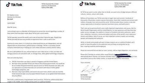 TikTok致信澳大利亚议员：别把我们当“政治皮球”踢了