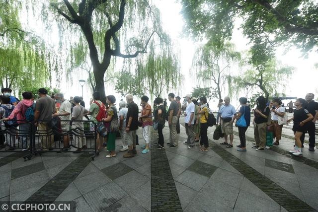 杭州西湖荷叶莲蓬开卖 市民游客排队抢购 网文选读 第3张
