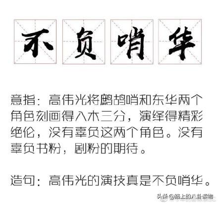 高伟光的“鹧鸪哨”出了新成语“不负哨华”，老板杨幂却几无新作