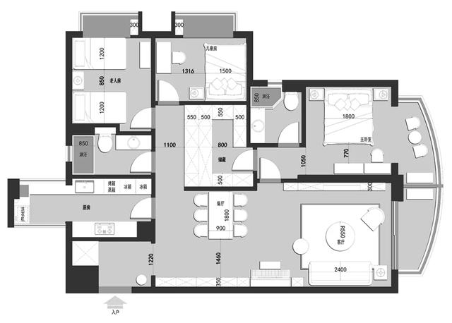125㎡五口人同住竟然零杂物，家里美得像度假宫殿