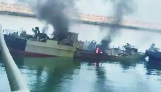 伊朗軍艦被“意外擊中”后畫面曝光：艦體起火冒煙慘不忍睹