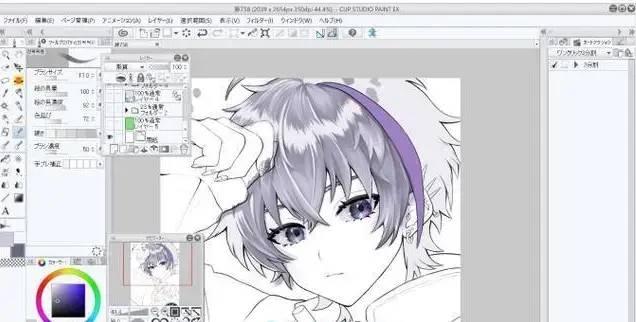 cg原画插画教程sai怎么画动漫人物头发动漫男生头发画法