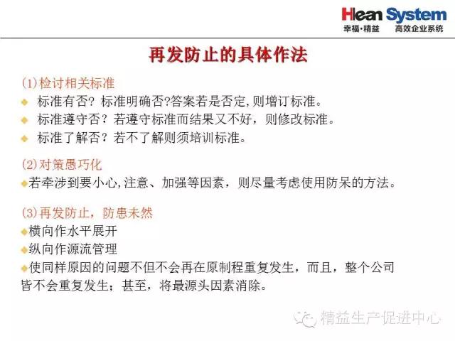 「精益學堂」生產異常管理