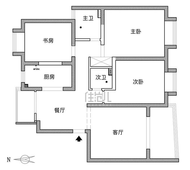 114㎡中西厨分离，全屋智能家居，孩子还能在客厅练车