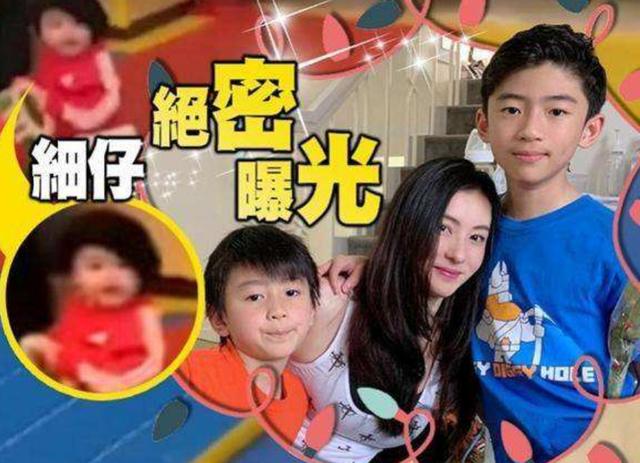 张柏芝晒三胎儿子，头发意外曝光父亲基因？