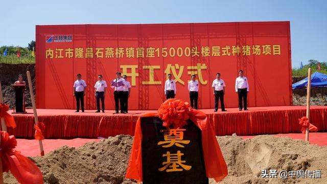 内江市隆昌石燕桥镇首座1.5万头楼层式种猪场项目举行开工仪式