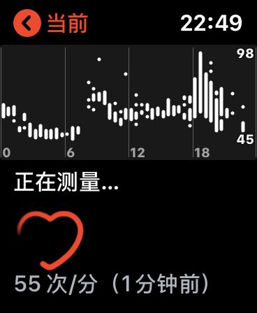 苹果三件套，1+1+1>3 的 EDC 体验”/></figure>



<p>这次众测的 Apple Watch Series 5，相比较我原来的 S3，表盘显示面积大了不少，也可以安放更多显示信息了，我在表面上增加了噪音监测这个很贴心的功能，因为我工作中常常需要跑各个工厂，接触噪音源的机会比较多，过去一直不太注意，现在有了手表的提醒，可以及时带上耳塞，保护好自己。</p>



<figure class=