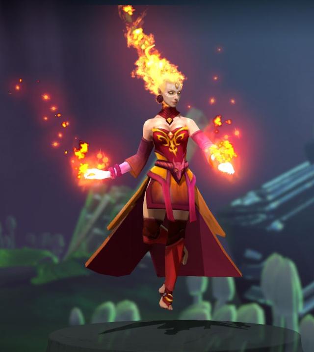 DOTA2饰品鉴赏——莉娜魔导师炽魂