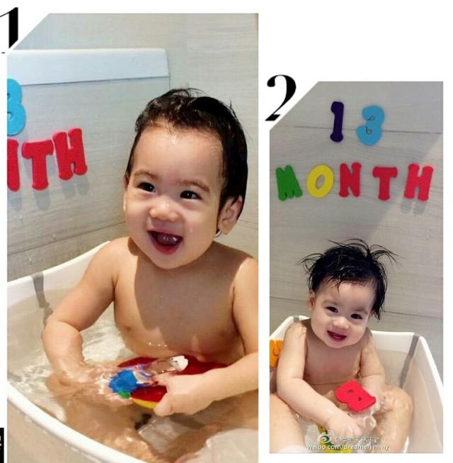 陈若仪晒四年前旧照，Kimi抱着弟弟好暖心，双子星颜值越来越高