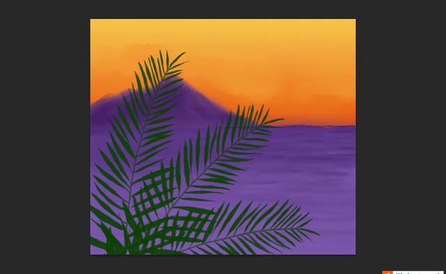 萌新电脑绘画风景画教程ps+手绘板