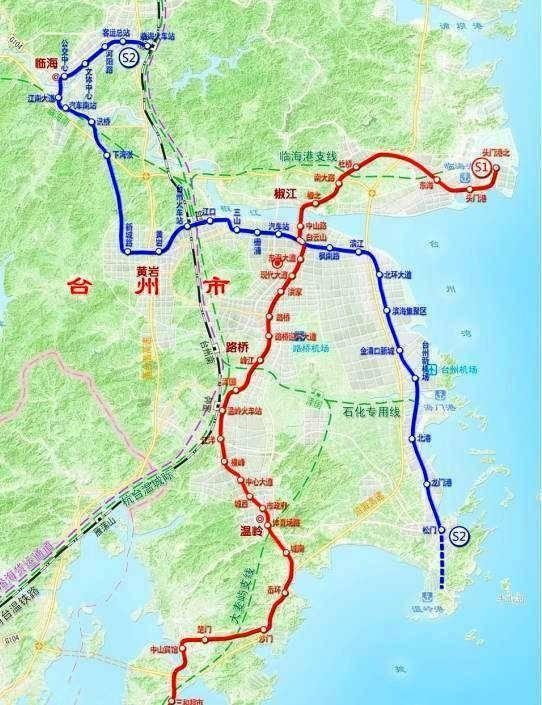 台州轨道交通:规划10条线路,近期建设有s1线和s2线