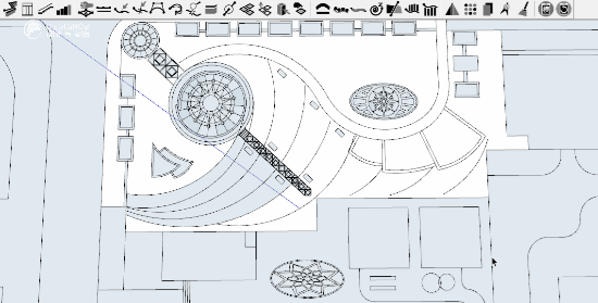同事连夜建的SU模型，结果我用神器五分钟就建好
