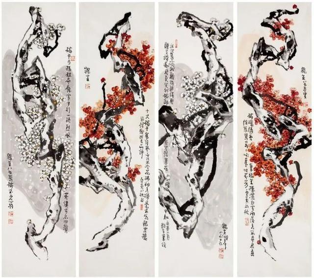 他的画引人遐想，味在笔墨之外